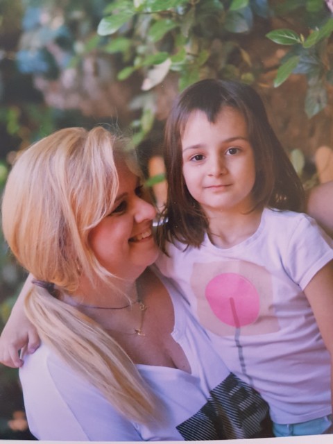 Natasha Christaki with her daughter